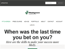 Tablet Screenshot of pitchgreen.com